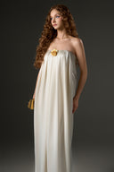 Ivory Aurelia Satin Silk Bustier A-Line Gown for women, from IHF STUDIO, The Viet Concept