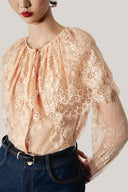  Fawn Straight Cuff Sleeved Lace Shirt for women, from HOBB, The Viet Concept 