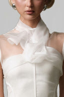 White Léa Set with Top & Skirt for women, from Guyehi Studio, The Viet Concept 