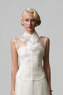 White Léa Set with Top & Skirt for women, from Guyehi Studio, The Viet Concept 