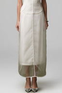 White Léa Set with Top & Skirt for women, from Guyehi Studio, The Viet Concept 