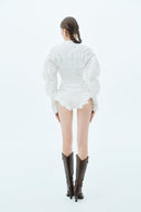 LA VIERGE • La Adelita Sculptural Taffeta Mini Dress