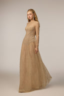 21SIX • Lyra Crystal-Embellished Tulle Couture Evening Gown