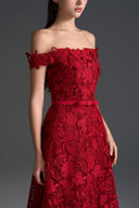 IHF STUDIO • Roselle Floral Lace Off-Shoulder A-Line Gown