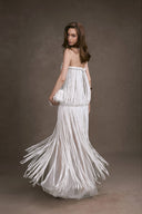KEIRA TONG • Fringe Lace Corset Full-Length Dress