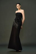 EEGEN STUDIO • Maysa Embellished Strapless Maxi Set