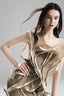 Bronze Khaki Asymmetrical One-Shoulder Mini Dress for women, from Must Have, The Viet Concept 