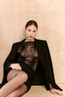 Moss Sculpted 3D Appliqué Tulle Top for women, from ARTI APPAREL, The Viet Concept 