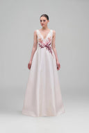 Evelina Coral Crystal Taffeta Couture Gown for women, from 21SIX, The Viet Concept