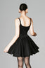 Black Eliana U-Neck Flared Mini Dress for women, from HUONG, The Viet Concept 