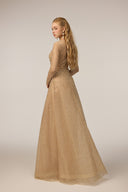 21SIX • Lyra Crystal-Embellished Tulle Couture Evening Gown