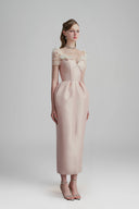 Pink Pastel Marquessa Pencil Maxi Dress for women, from Calista, The Viet Concept 
