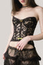 Black Chinoiserie Bustier Corset for women, from La Vierge, The Viet Concept