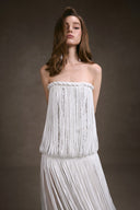 KEIRA TONG • Fringe Lace Corset Full-Length Dress