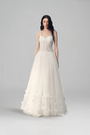 LINH PHUNG • Nubelia Sculpted Draped Tulle Evening Gown