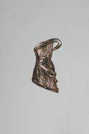 Afterimage Copper Asymmetrical One-Shoulder Brocade Mini Dress for women, from SORAMAME, The Viet Concept
