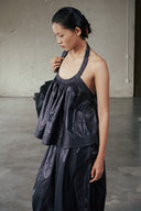 Lang Halter Draped Silk Top for women, from DAS LA VIE, The Viet Concept 