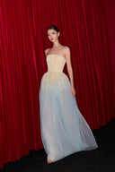 Peony Ombre Pleated Mesh Gown for women, from BYDI, The Viet Concept 