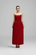 Crimson Radiance Crystal Silk Taffeta Gown for women, from IHF STUDIO, The Viet Concept 
