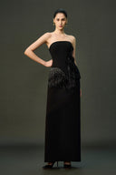 EEGEN STUDIO • Maysa Embellished Strapless Maxi Set