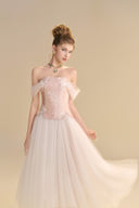 LINH PHUNG • Elarose Off-Shoulder Embroidered Corset Midi Dress