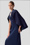 Valencia Pearl-Draped Silk Gown for women, from DANG PHONG DESIGNER, The Viet Concept