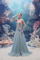 Muriel Crystal Glitter Tulle Gown & Corisande Crystal Gloves for women, from 21SIX, The Viet Concept