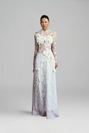 Bach Sa Orchid Embroidered Silk Ao Dai Dress for women, from KEIRA TONG, The Viet Concept