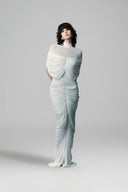 HA THANH VIET • Brilliant Sculpted Draped Stretch Jersey Gown
