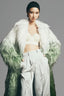 Jayla Straight V-Neck Faux Fur Calf Length Trench Coat for women, from Maison Des Copains, The Viet Concept 