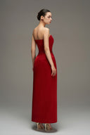 Crimson Radiance Crystal Silk Taffeta Gown for women, from IHF STUDIO, The Viet Concept 