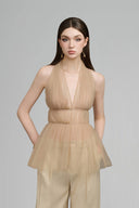 Nerra Straight Wide Leg Linen Blend Ankle Length Pants for woman, from ARTI, The Viet Concept