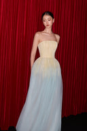 Peony Ombre Pleated Mesh Gown for women, from BYDI, The Viet Concept 