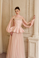 CALISTA • Orelisse Silk-Sheen Draped Cape