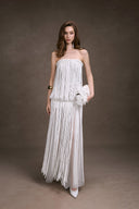 KEIRA TONG • Fringe Lace Corset Full-Length Dress