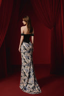 Eilen Crystal Fringe Off-Shoulder Crepe Evening Gown for women, from JOSEPHINE, The Viet Concept
