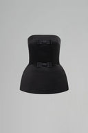 Noir Élan Strapless Peplum Top for women, from IHF STUDIO, The Viet Concept 