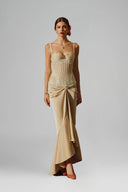  Avocado Valentina Midi  Dress for women, from La Vierge, The Viet Concept 