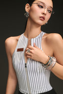Kate Silk Zip-Front Tailored Top for women, from Keira Tong, The  Viet Concept