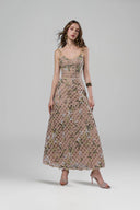 Elsie Brown Lace Tulle Evening Gown for women, from JOSEPHINE, The Viet Concept