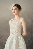 ROSEE de MATIN • Carolina Floral White Lace Midi Dress