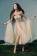 LA VIERGE • Aglaia Pastel Ombré Couture Dress