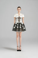 ROSEE de MATIN • Black White Mini Lace Dress