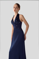 Valencia Pearl-Draped Silk Gown for women, from DANG PHONG DESIGNER, The Viet Concept