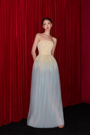 Peony Ombre Pleated Mesh Gown for women, from BYDI, The Viet Concept 