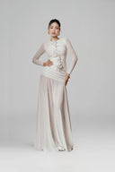Serene Bow Crepe  Evening Dress for women, from DO LONG, The Viet Concept 