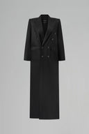 Obsidian Silk Oversized Longline Coat for women, from IHF STUDIO, The Viet Concept