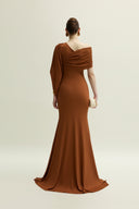 Devon Dress One Shoulder Hardware Knit Gown for women, from JENNY K TRAN, The Viet Concept