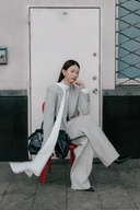 Gray Amburg Minimal Pant for women, from WHITE PLAN, The Viet Concept 