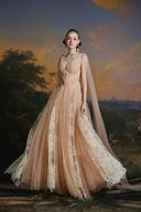 MADDY HATES ROSE • Isadora Lace & Tulle Embellished Floor-Length Gown